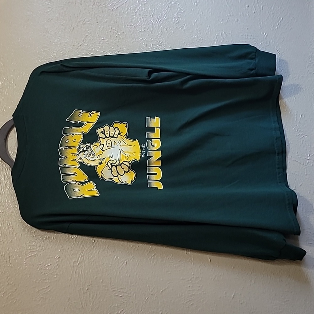 JERZEES Long‎ Sleeve T-Shirt Heavy Weight Blend Size L Green - Picture 5 of 9